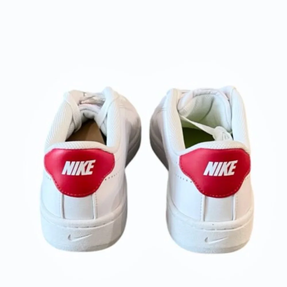 Nike Court Royale 2‎ Mens White Red Leather Sneaker Shoes Size 10